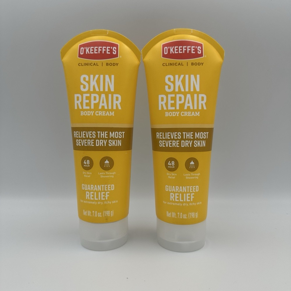 (2) O'keefe's Clinical Skin Repair Body Cream Lotion Severe Dry Skin Moisturizer